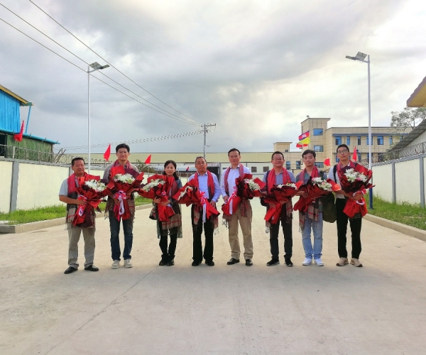 嘉兴市政协盛全生副主席一行调研xc体育丝绸（柬埔寨）工业园